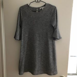 Bcbg Heather Gray Péplum Sleeve Dress